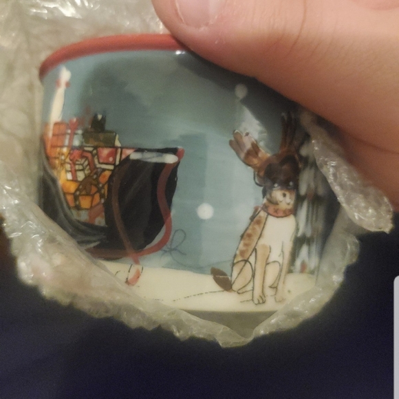 Sakura Merry Little Christmas Cheese Bowl And Spreader - Picture 3 of 5